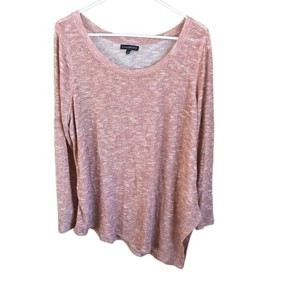 Lane Bryant Sz 14/16 thin Sweater copper metallic thread long sleeve - Picture 1 of 5